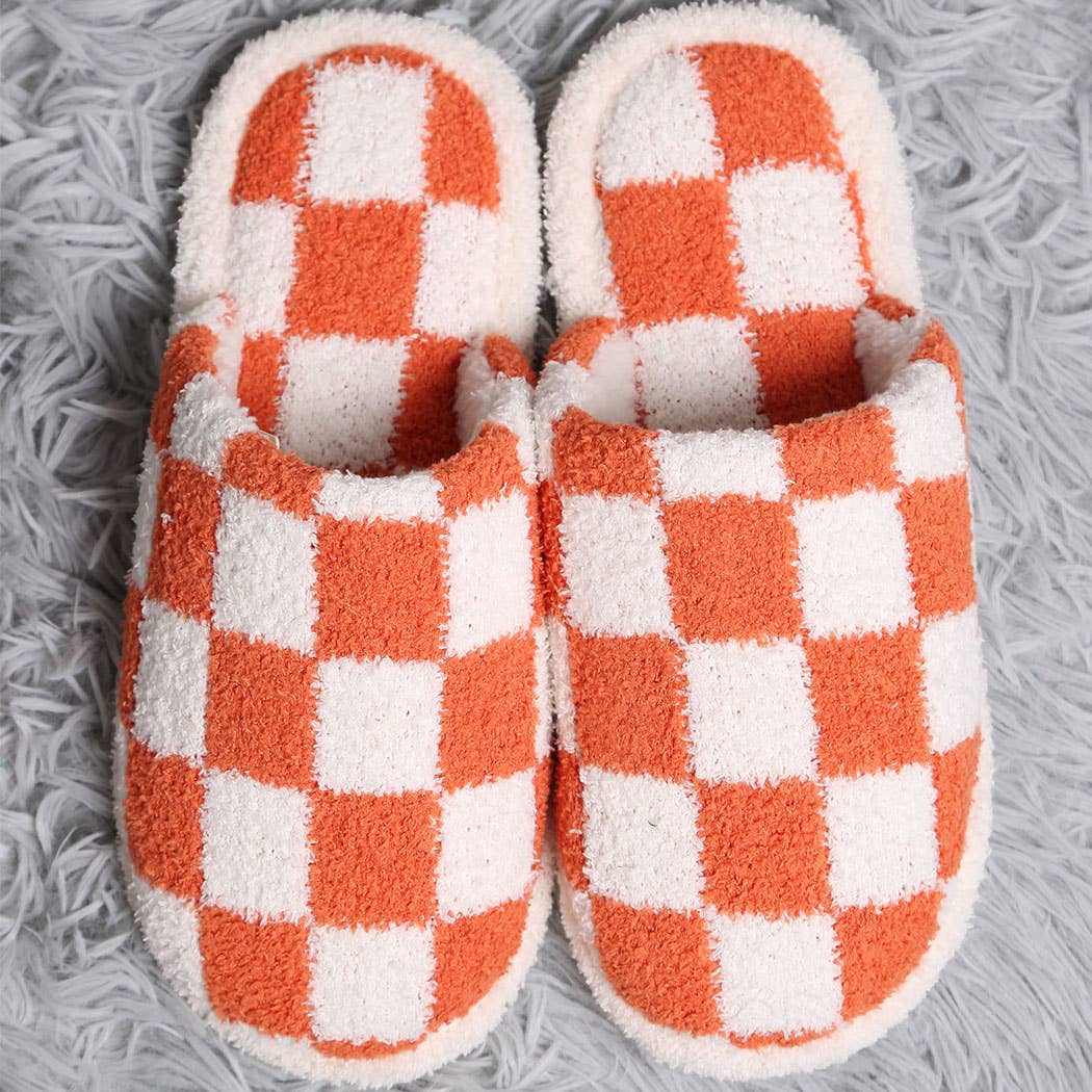 Checkerboard Design Home Slippers