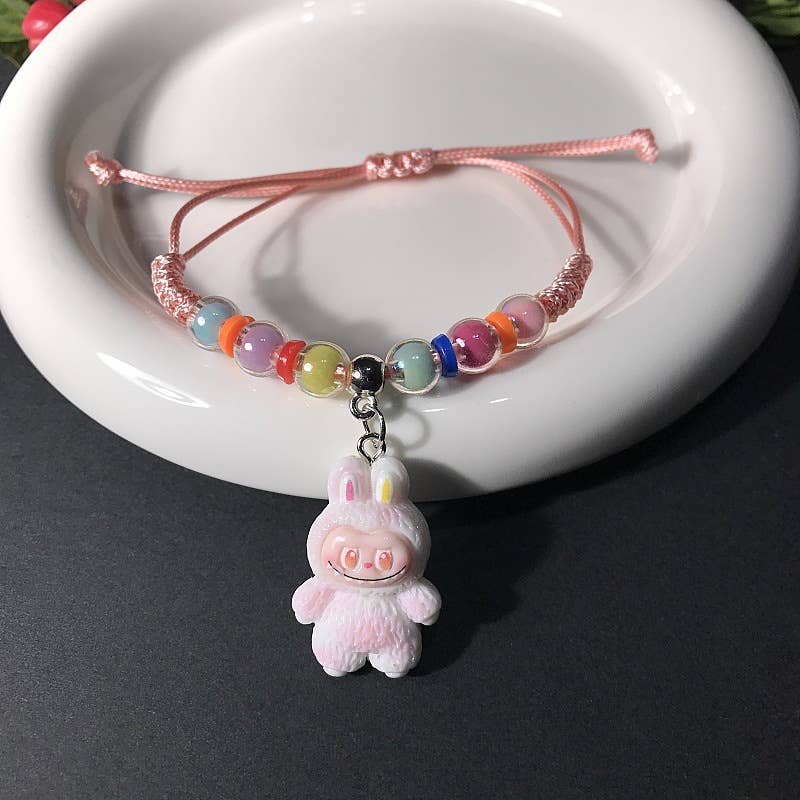 Creative hand-woven Labub bracelet for girls