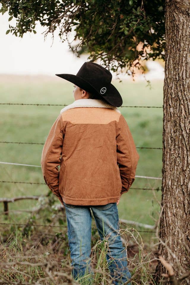 YOUTH Boys Brown Two Toned Jacket