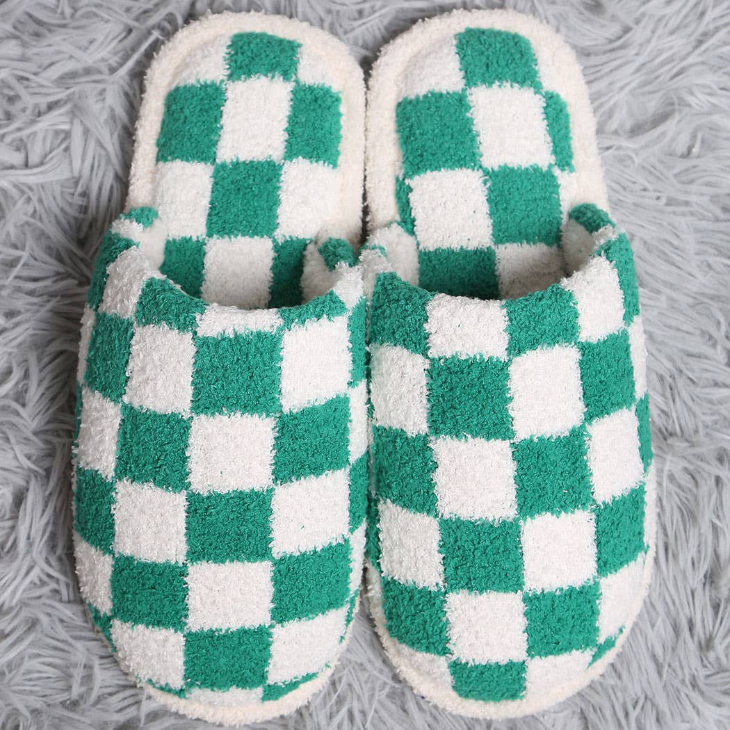 Checkerboard Design Home Slippers