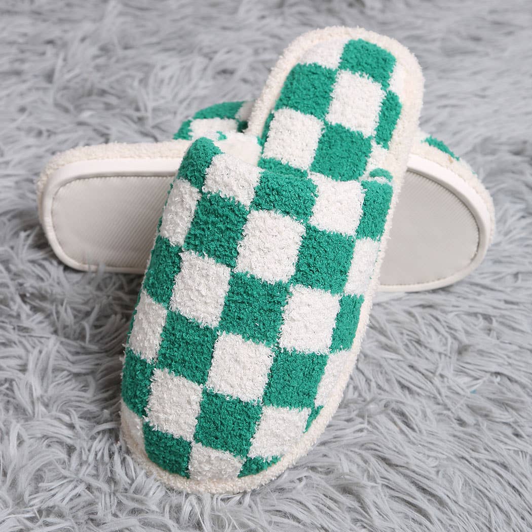 Checkerboard Design Home Slippers