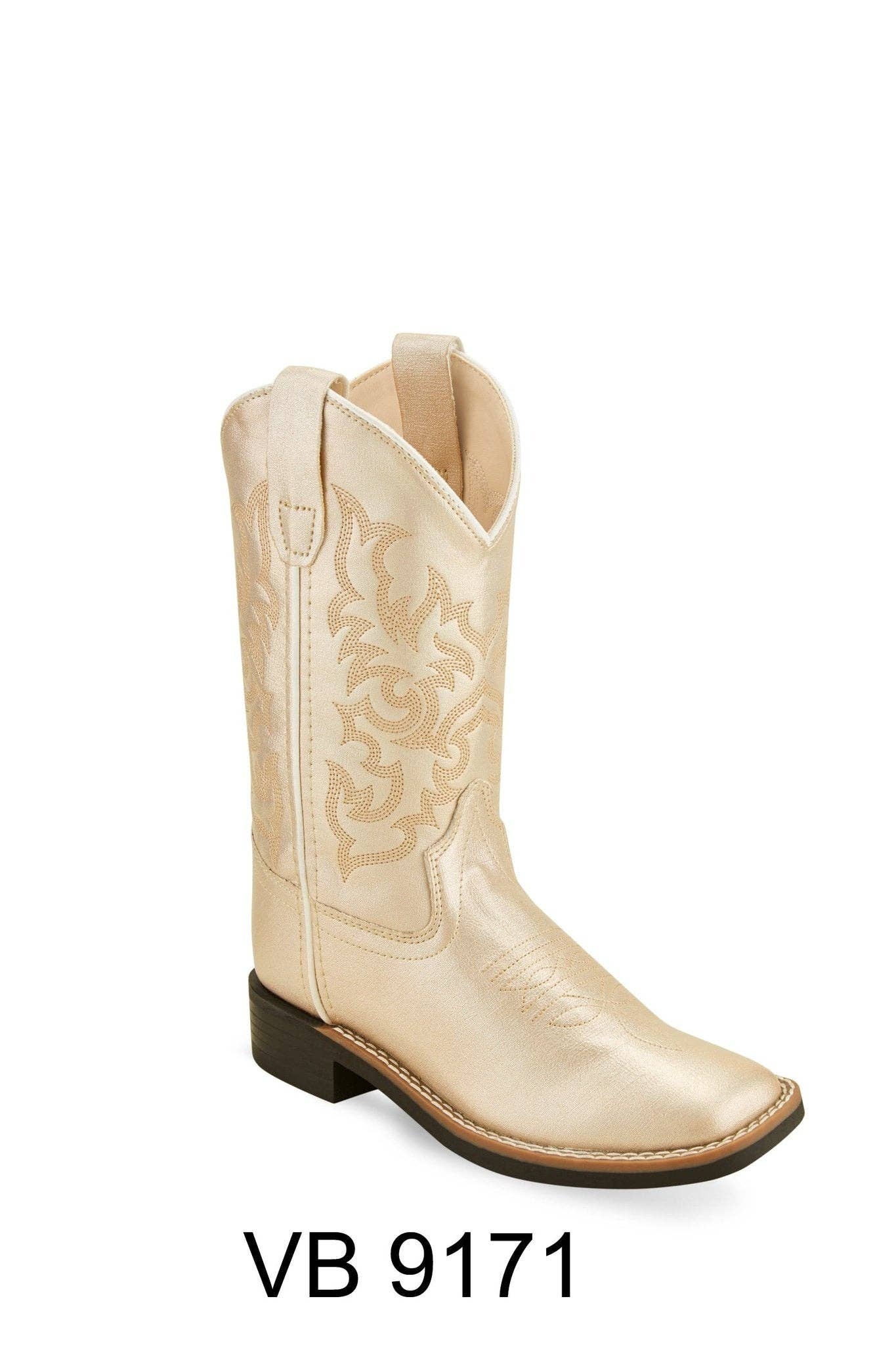 Old West Children's Shiny Cream Boot