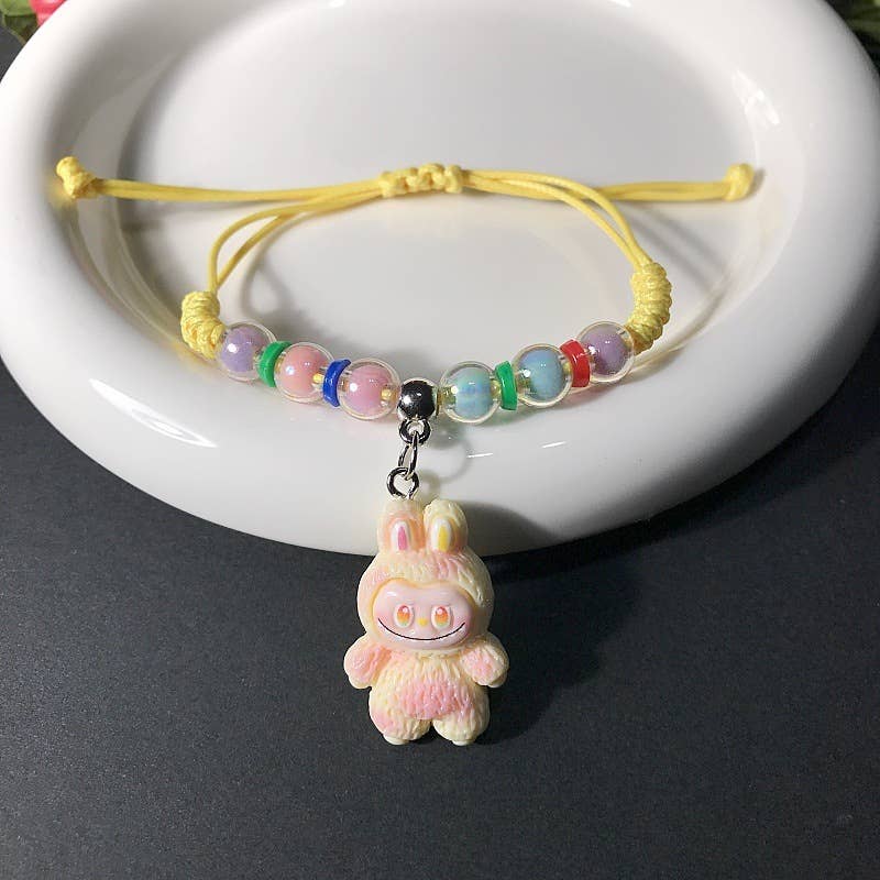 Creative hand-woven Labub bracelet for girls