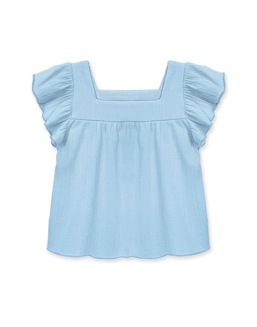 GKT-Q24-319B-G2 Girl's Fashion Top w/ Square Neckline