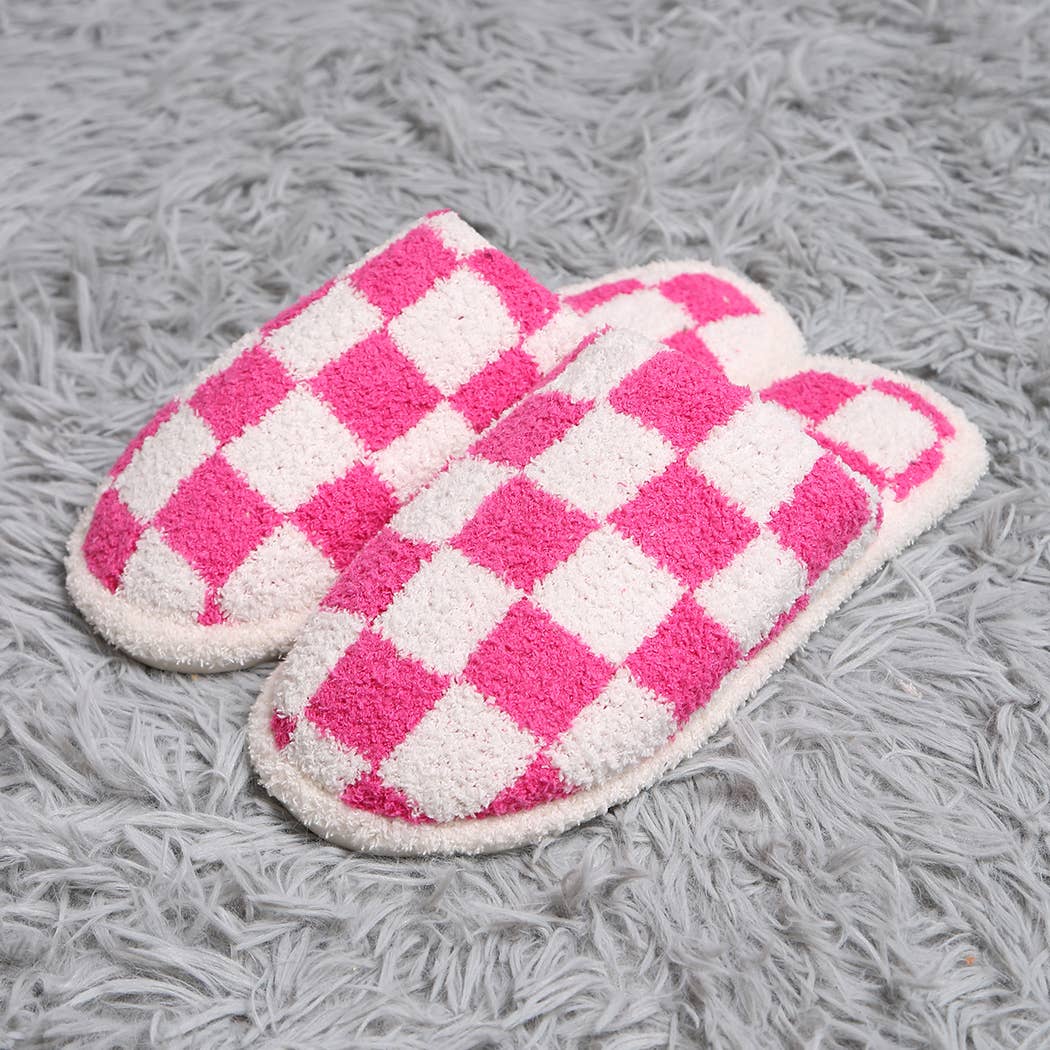 Checkerboard Design Home Slippers
