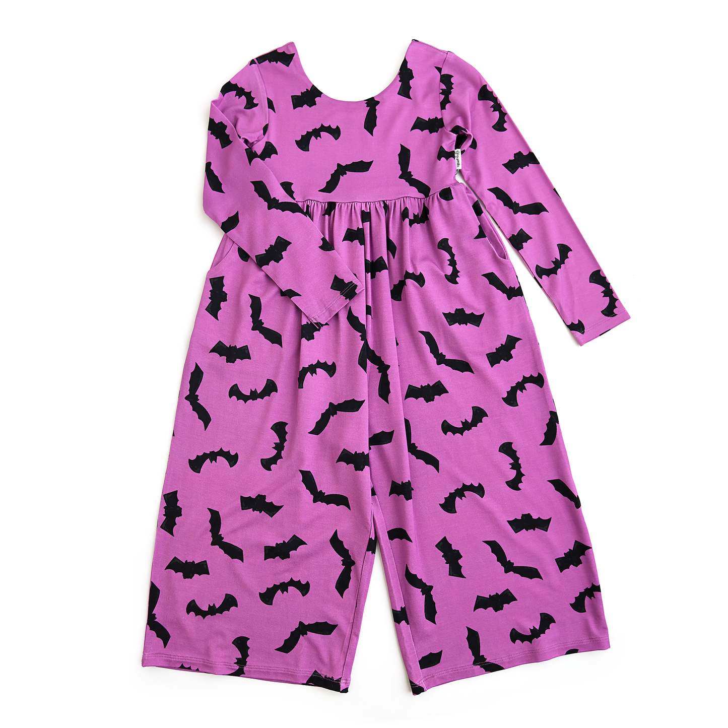 Echo Purple Bats WIDE LEG ROMPER Bamboo Halloween Outfit