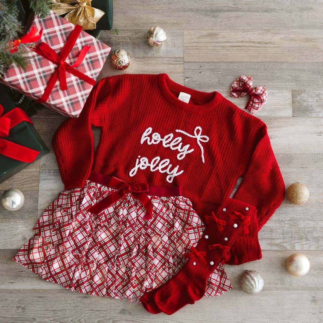 Ruby Red Bedazzled Tights - Holiday Accessories