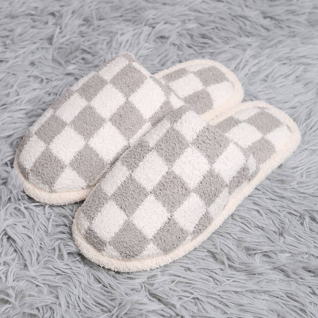 Checkerboard Design Home Slippers