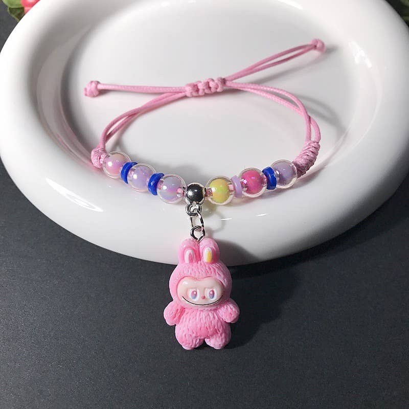 Creative hand-woven Labub bracelet for girls
