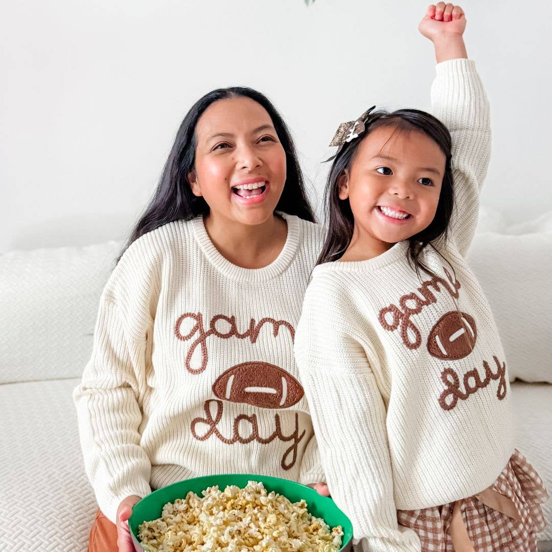 Game Day Knit Sweater - Mommy and Me - Football