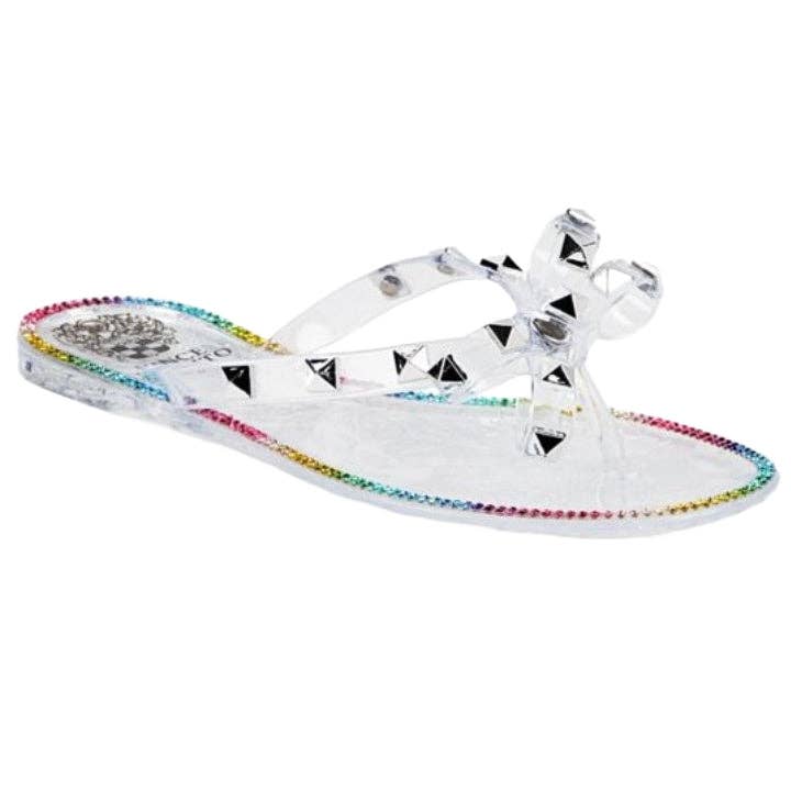 VINCE CAMUTO CLEAR GIRLS JELLY SANDAL W/STUDDED BOW ASST ...