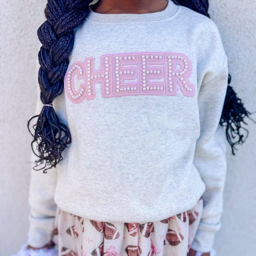 Cheer Pearl Patch Sweatshirt - Girls Clothes