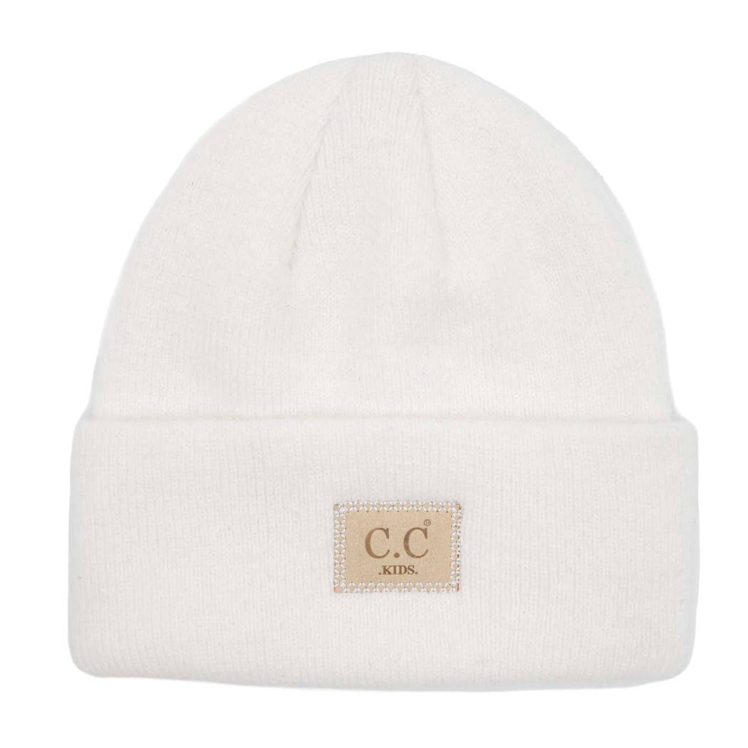 Kids Suede Patch Heather Classic Beanie