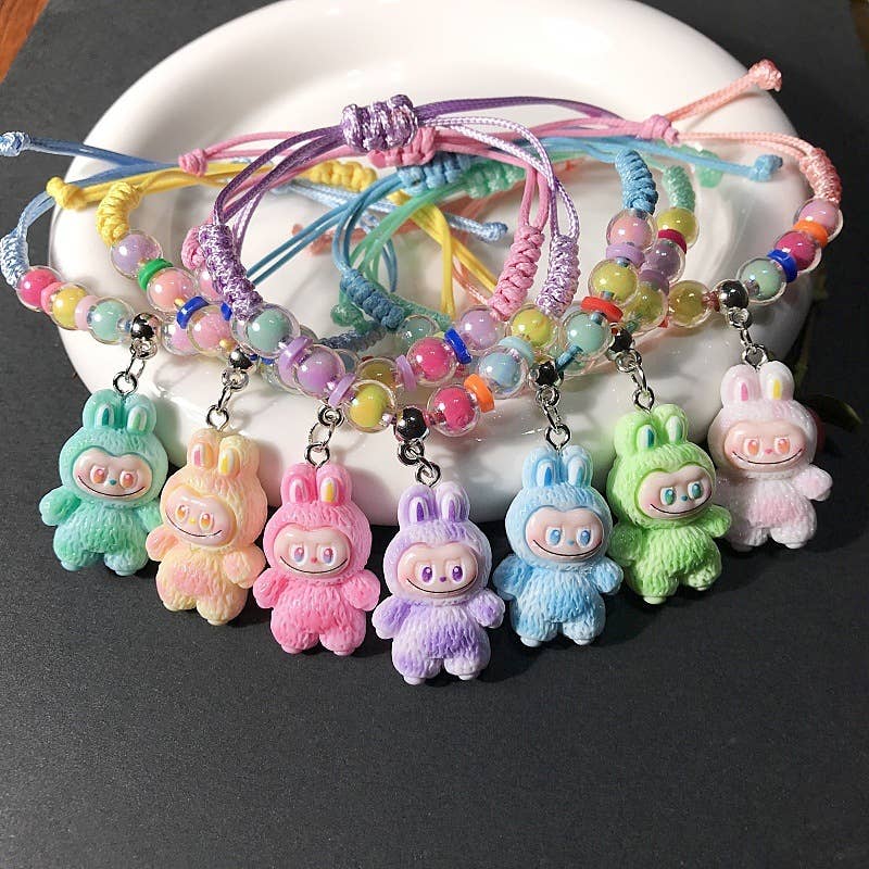Creative hand-woven Labub bracelet for girls