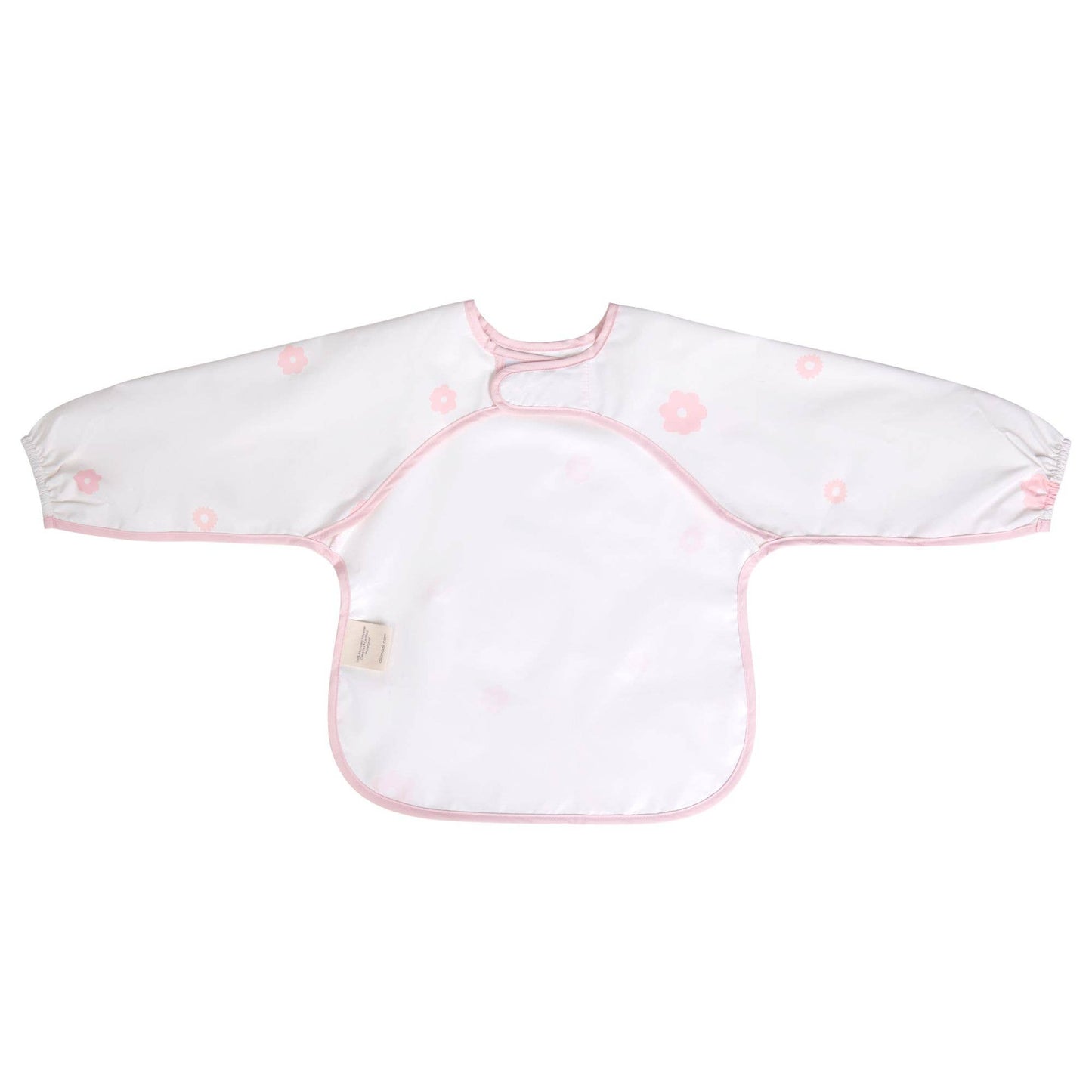 Smock Bib for Baby & Toddler Long Sleeve (Pink Flowers)