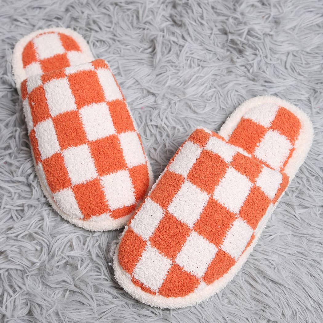 Checkerboard Design Home Slippers