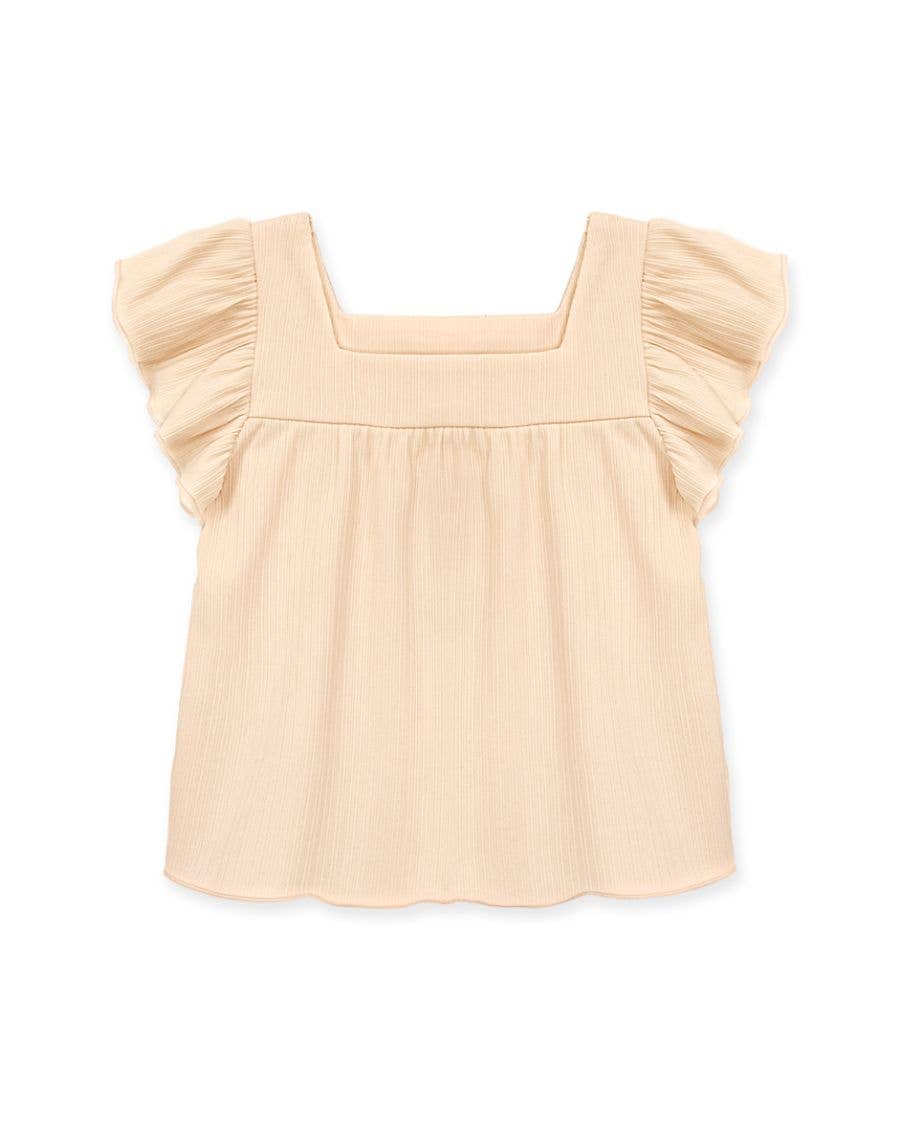 GKT-Q24-319B-G2 Girl's Fashion Top w/ Square Neckline