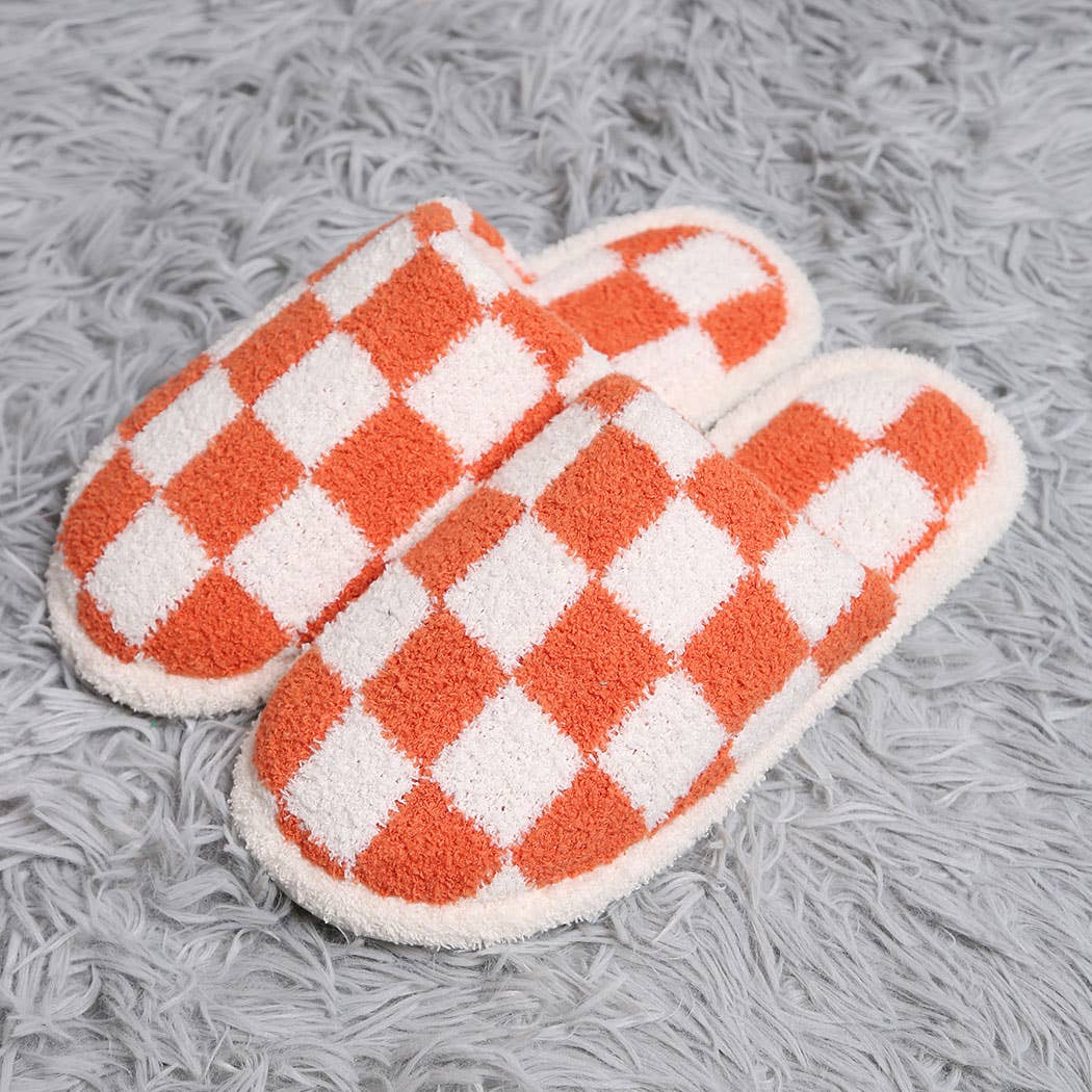 Checkerboard Design Home Slippers