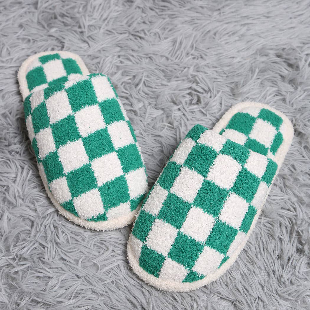 Checkerboard Design Home Slippers