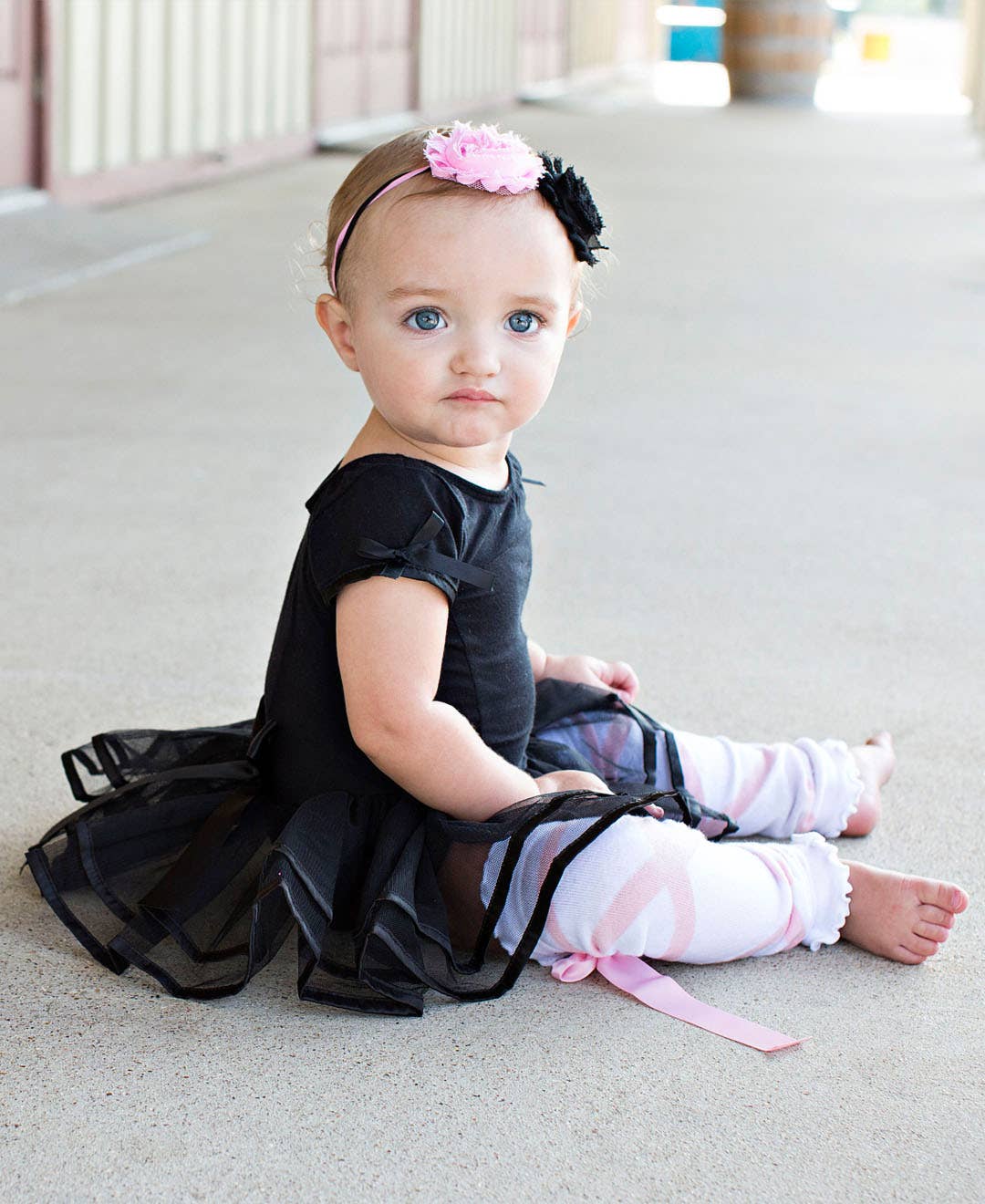 Girls White Ballet Bow Leg Warmers
