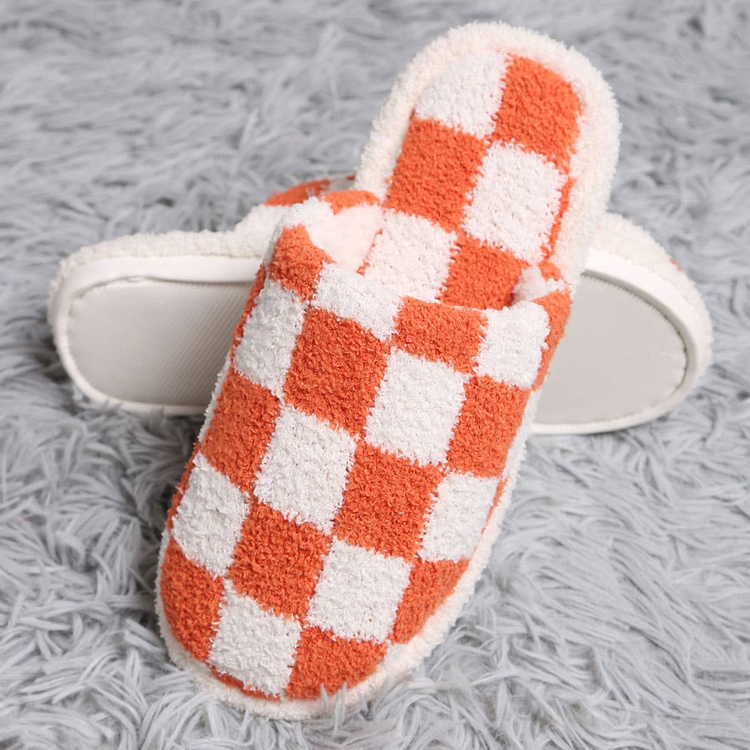 Checkerboard Design Home Slippers
