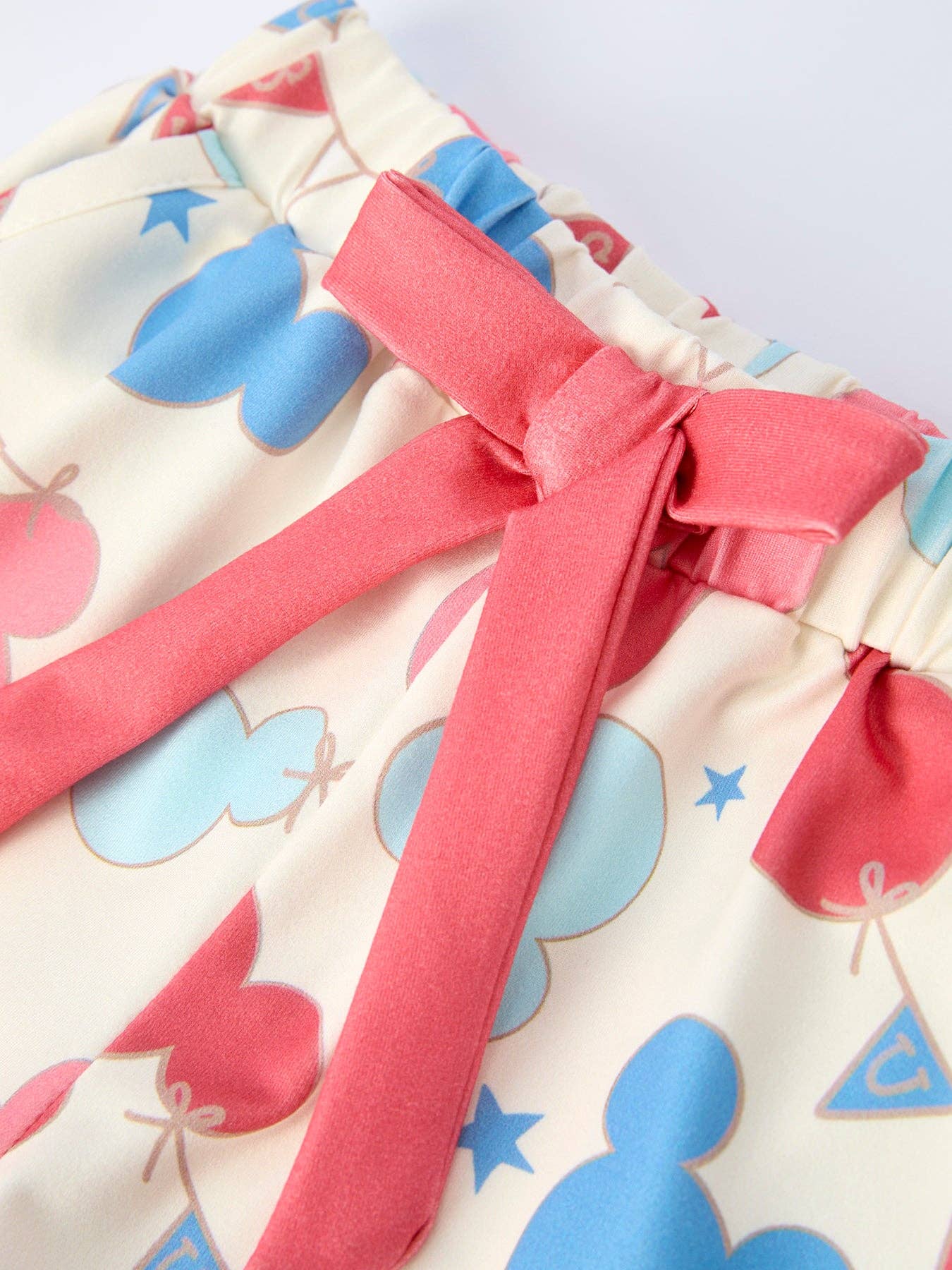 4th Of July M Red Blue Print Girls Pajamas Set