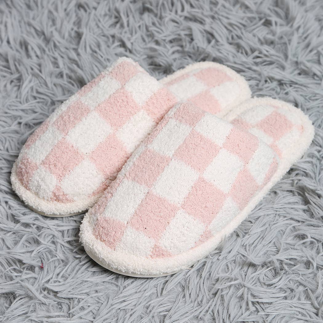 Checkerboard Design Home Slippers