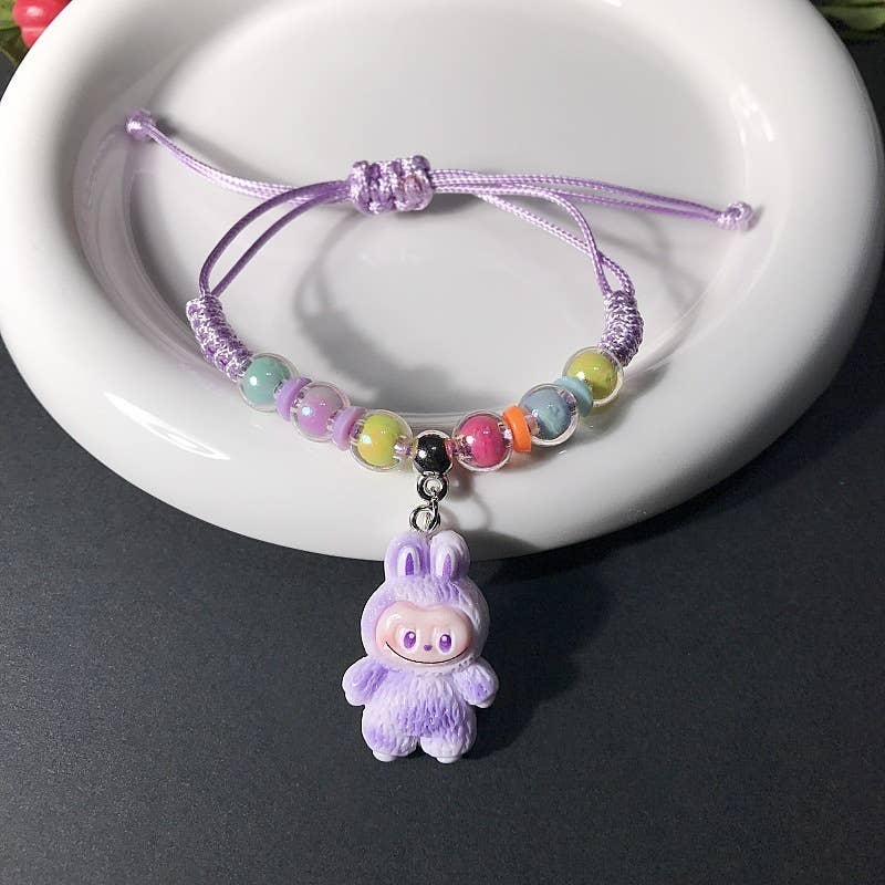 Creative hand-woven Labub bracelet for girls
