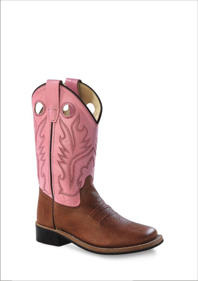 Old West Children's Tan Canyon and Pink Boot