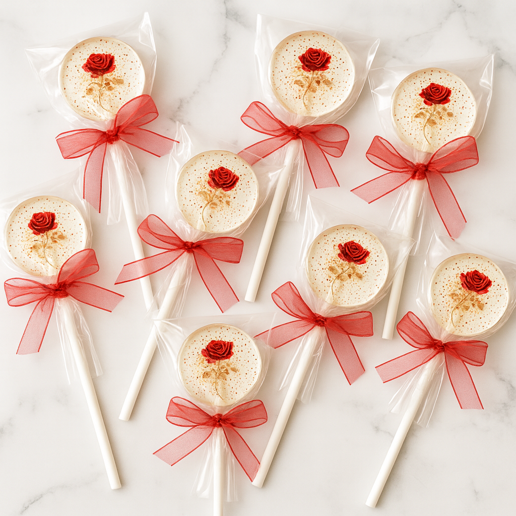 Rose Bouquet Lollipops,Candy Favors, Wholesale