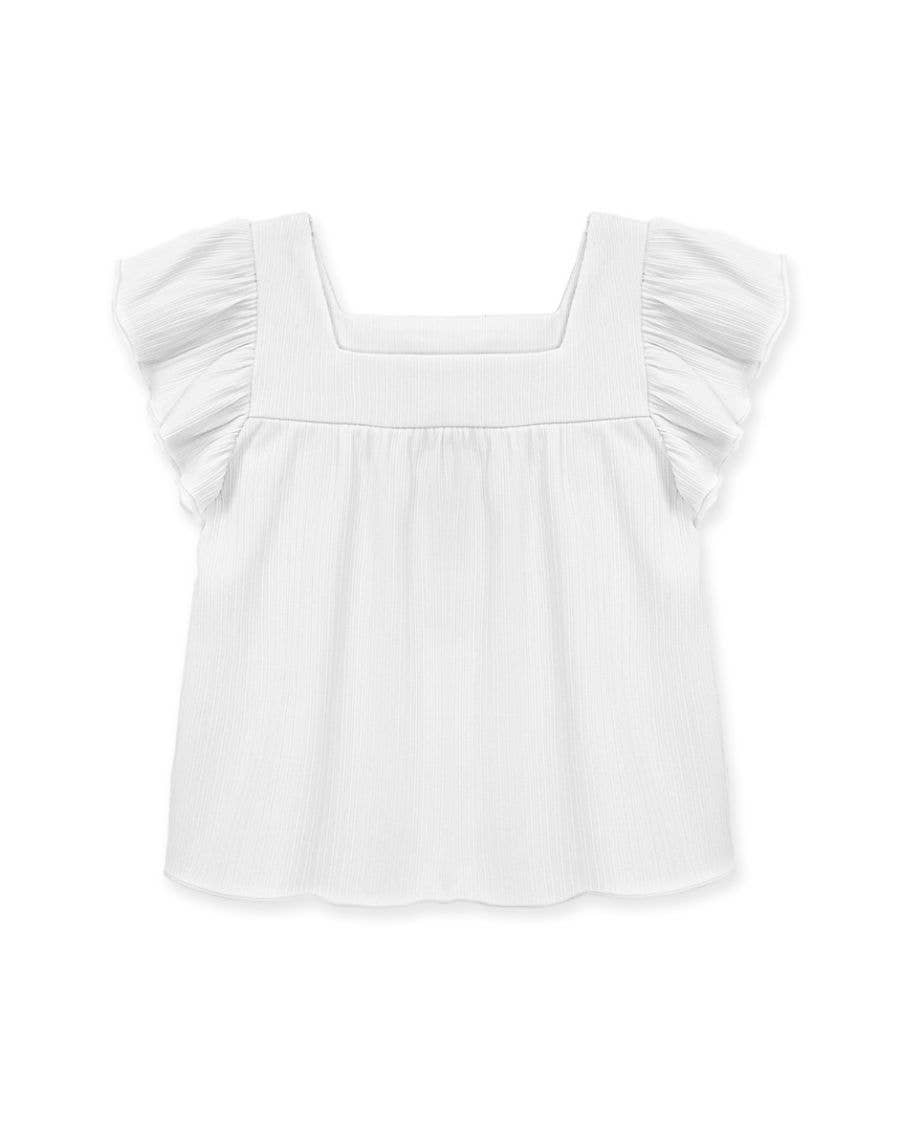 GKT-Q24-319B-G2 Girl's Fashion Top w/ Square Neckline