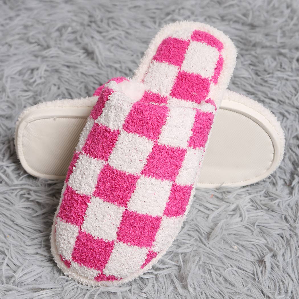 Checkerboard Design Home Slippers