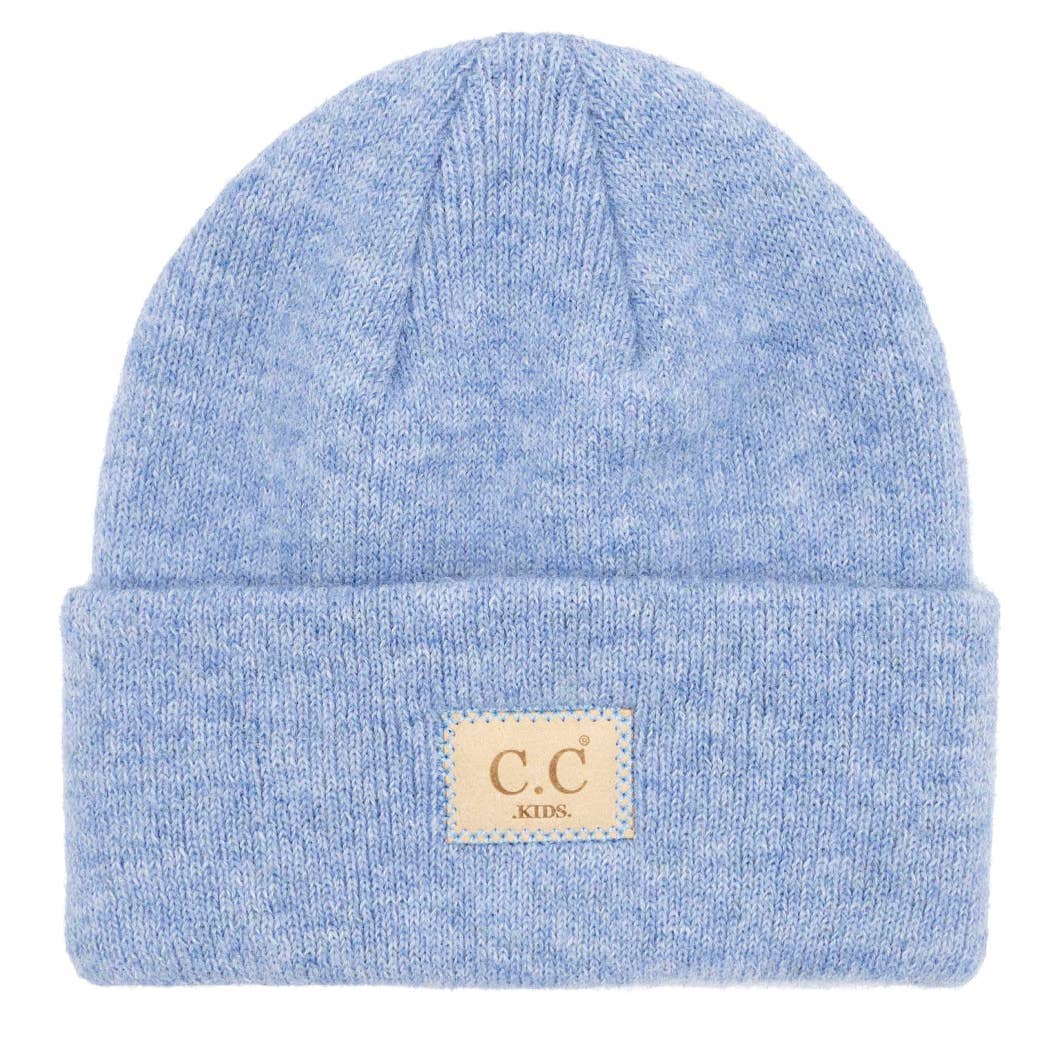 Kids Suede Patch Heather Classic Beanie