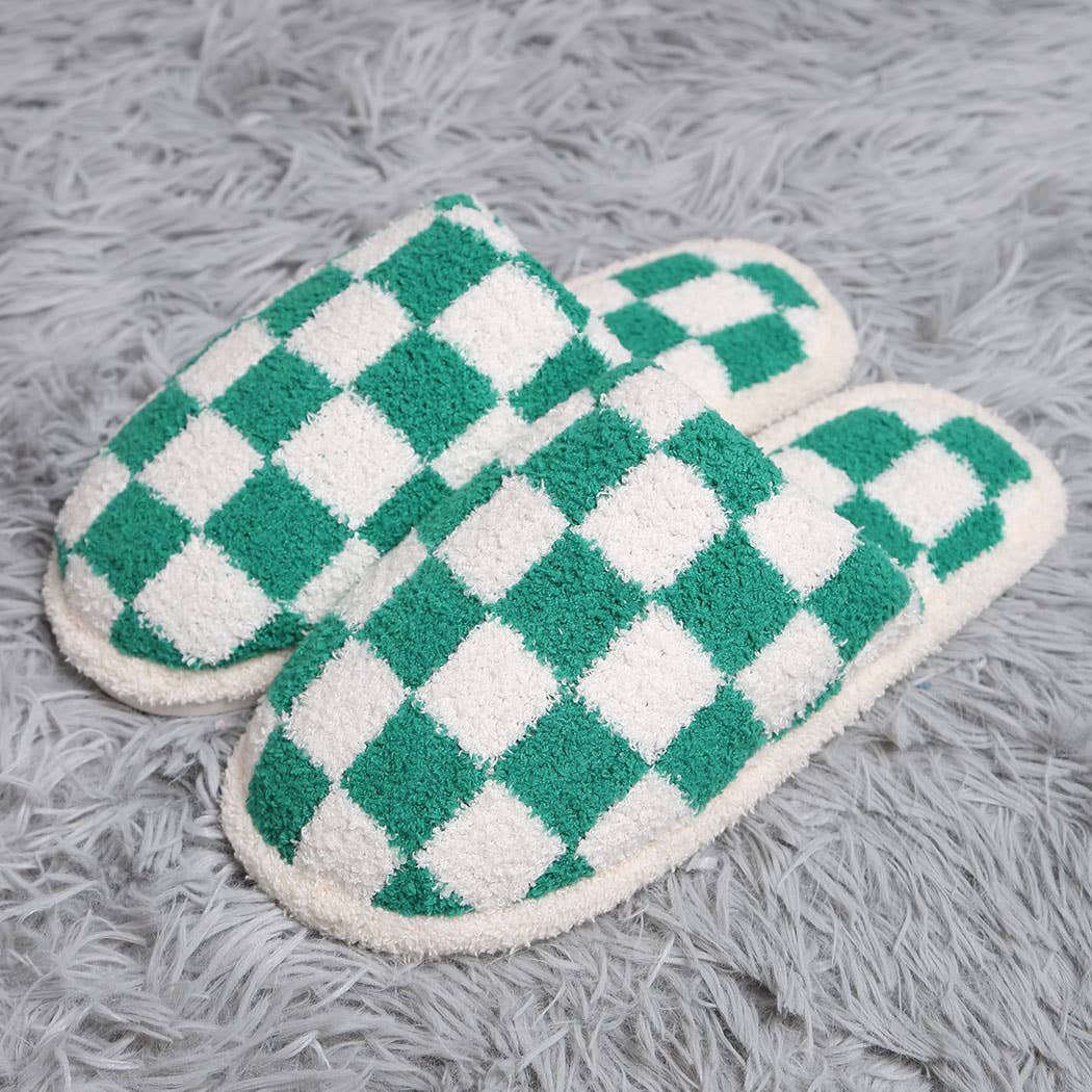 Checkerboard Design Home Slippers