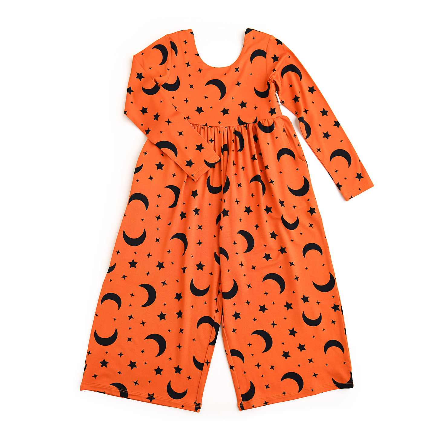 Blaise Orange Moon WIDE LEG ROMPER Halloween Bamboo Kids Outfit