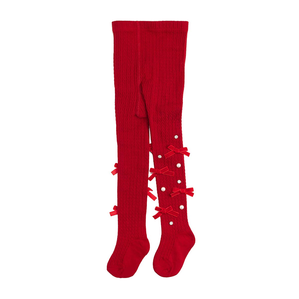 Ruby Red Bedazzled Tights - Holiday Accessories