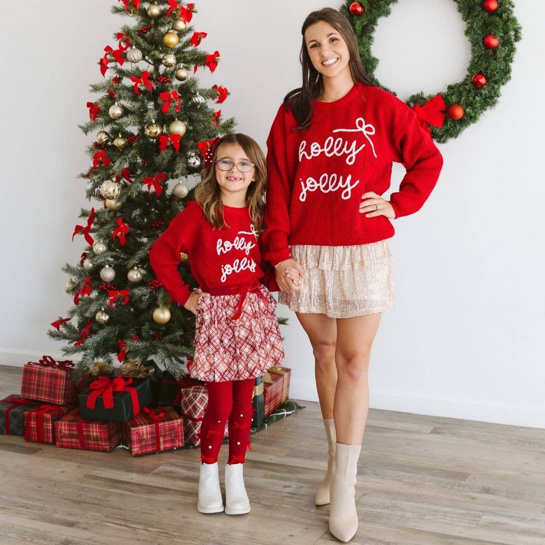Ruby Red Bedazzled Tights - Holiday Accessories