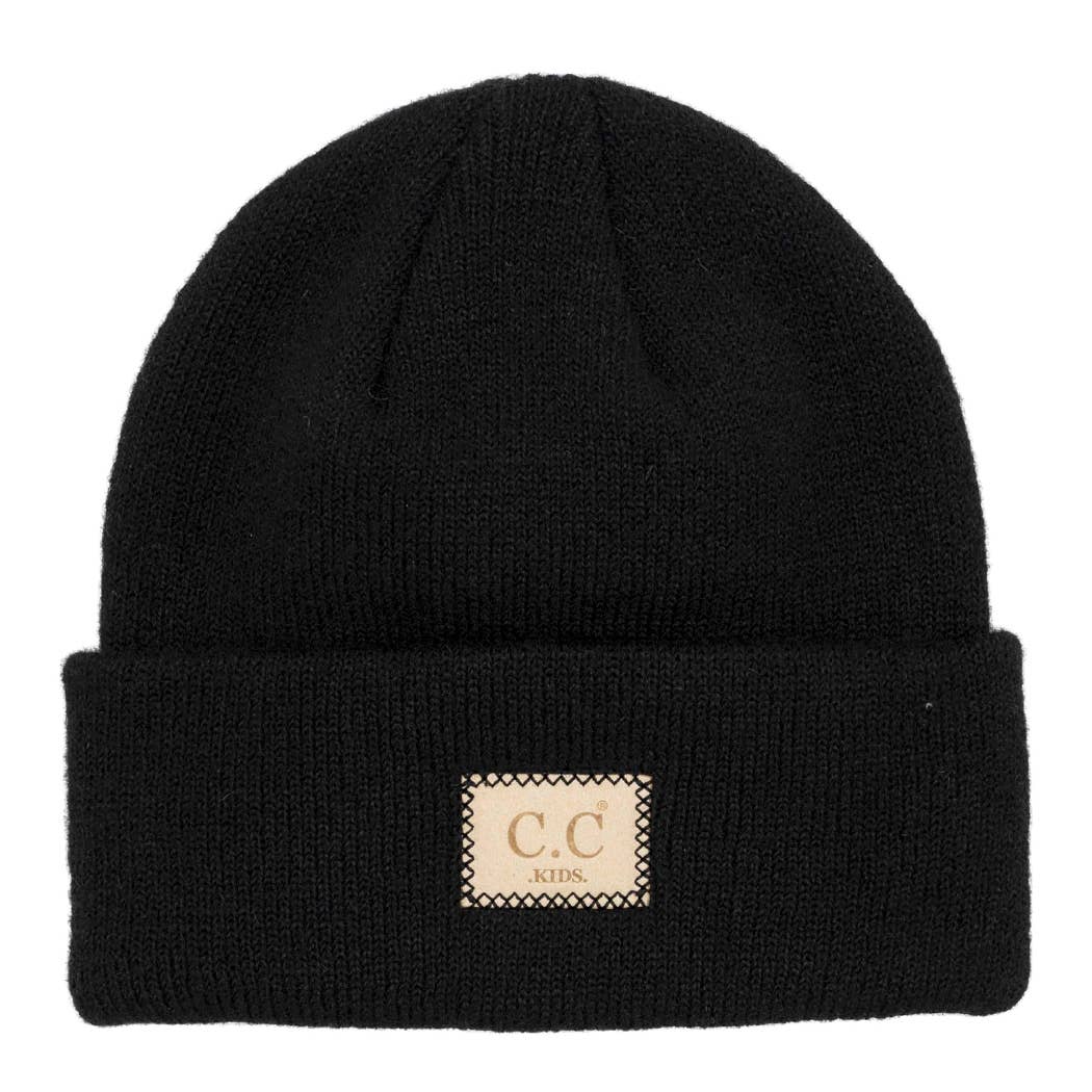 Kids Suede Patch Heather Classic Beanie