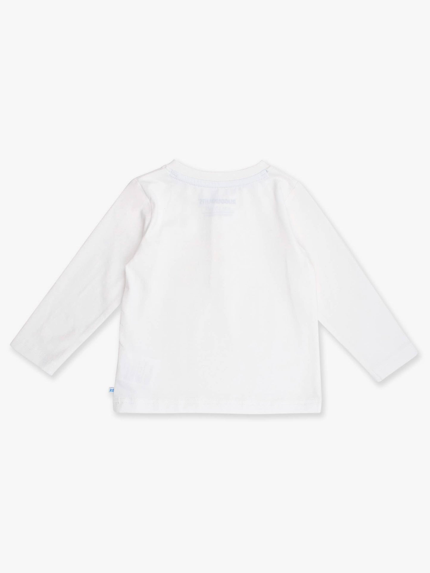 Boys White Knit Long Sleeve Henley Tee
