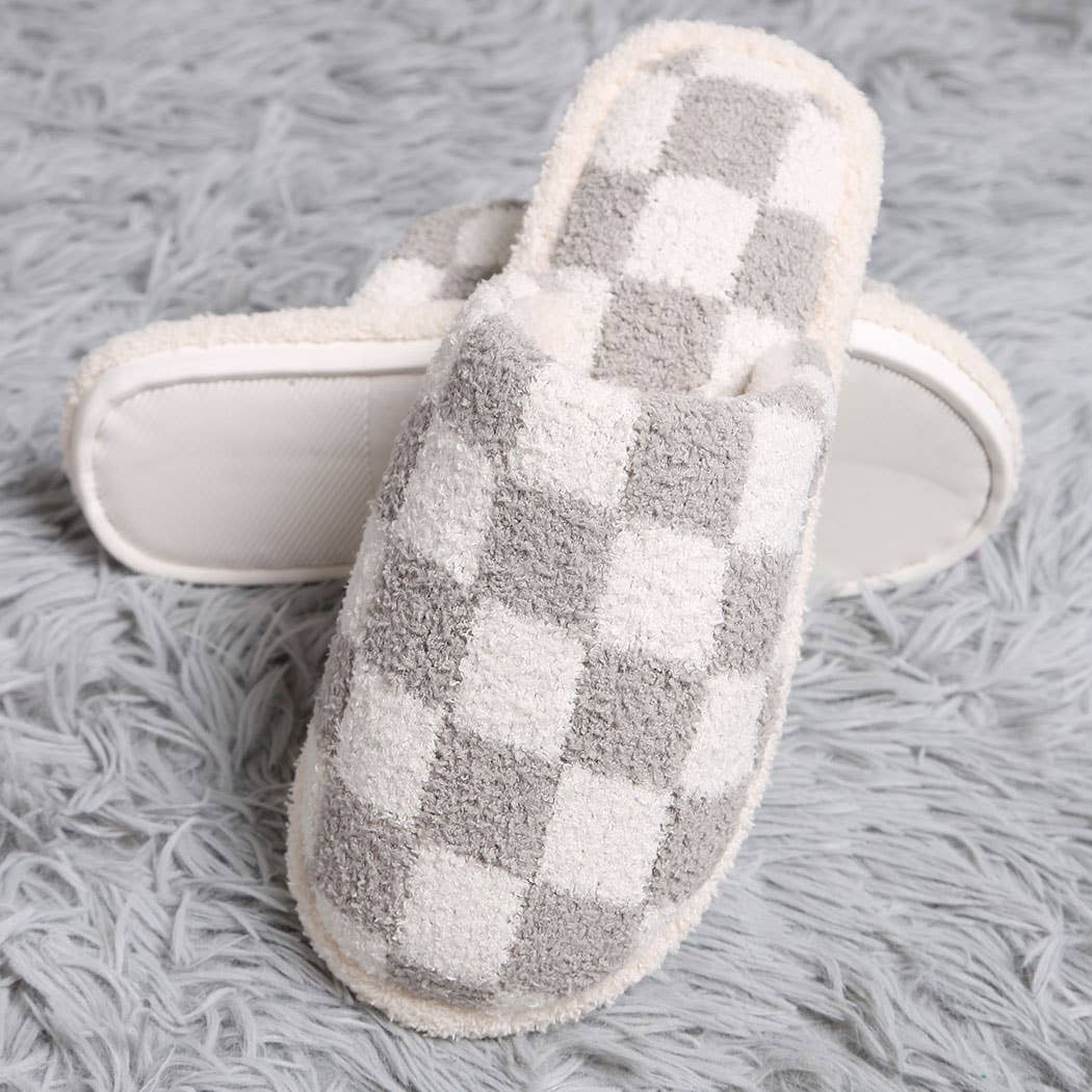 Checkerboard Design Home Slippers