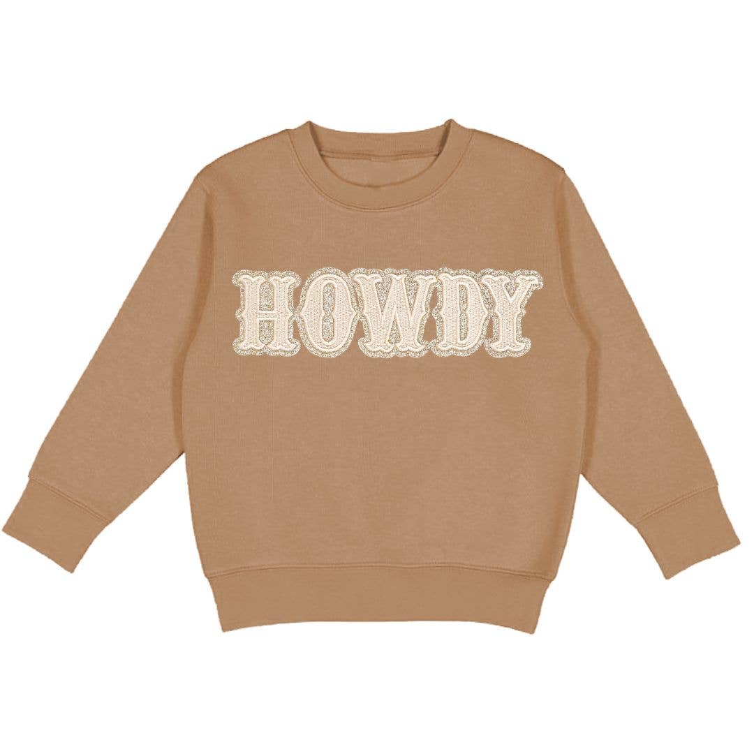 Howdy Patch Sweatshirt - Mocha - Western Apparel - Fall