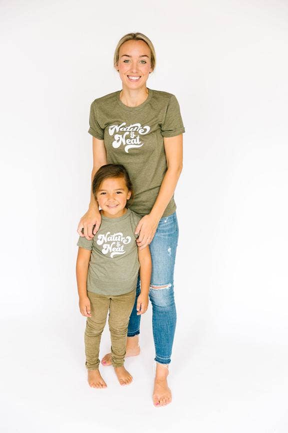 Nature Is Neat Kids T-shirt | Eco Friendly Retro Graphic Tee