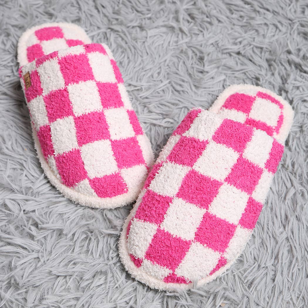 Checkerboard Design Home Slippers