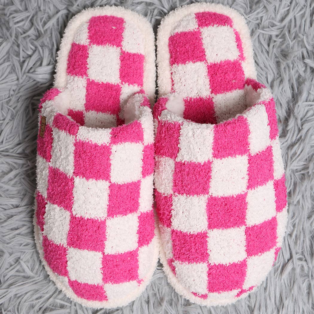 Checkerboard Design Home Slippers