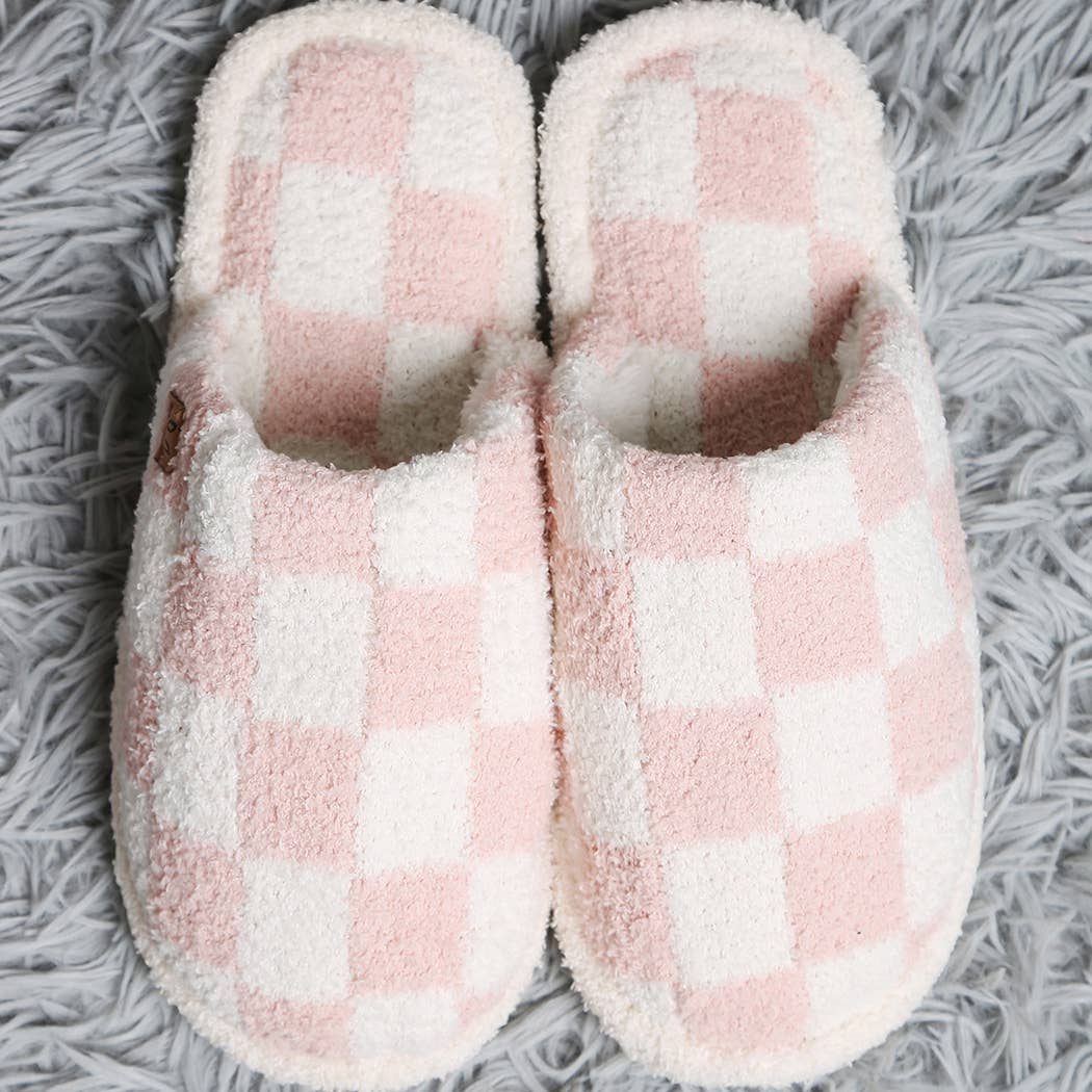 Checkerboard Design Home Slippers
