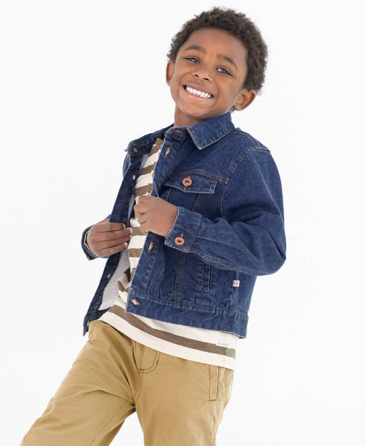 Boys Medium Wash Denim Jacket