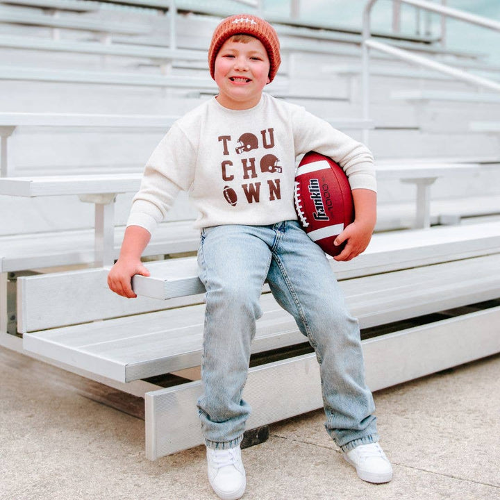 Football Lace Patch Beanie - Game Day - Hat -