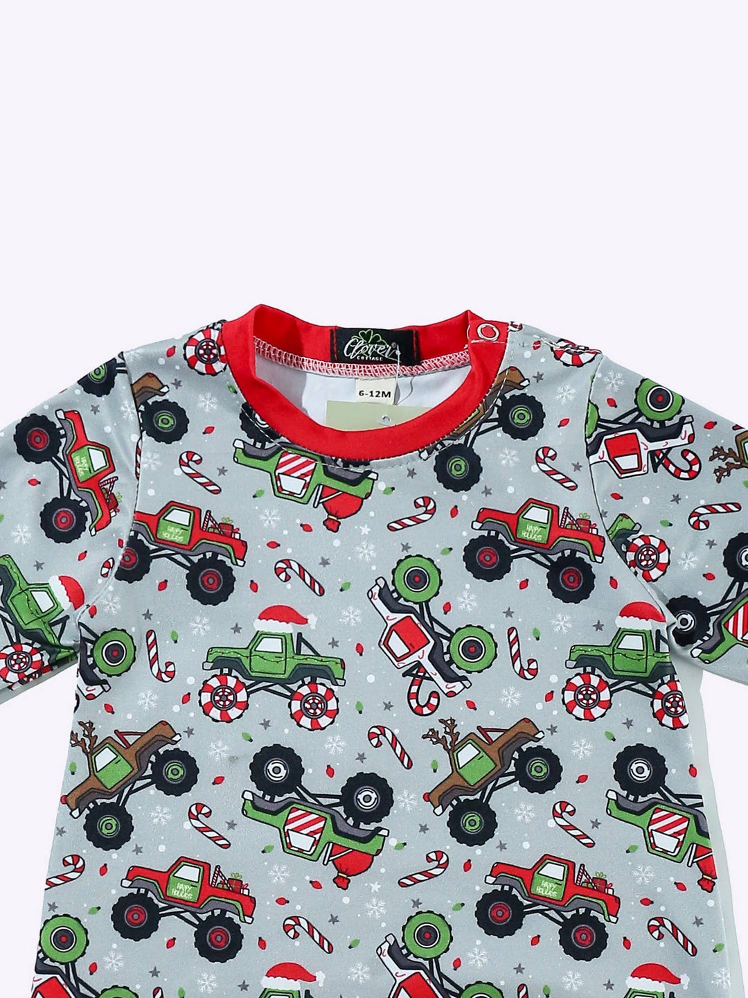 Merry Monster Truck Boy Romper