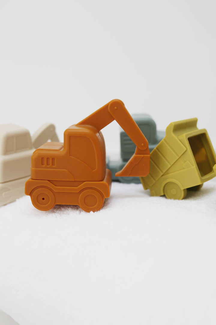 Juego de juguetes de baño de silicona sin moho para construcción