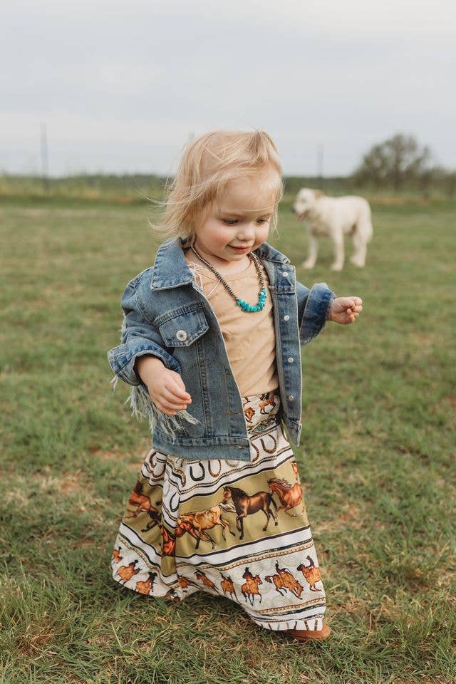 Denim Fringe Jacket, 0M-5T